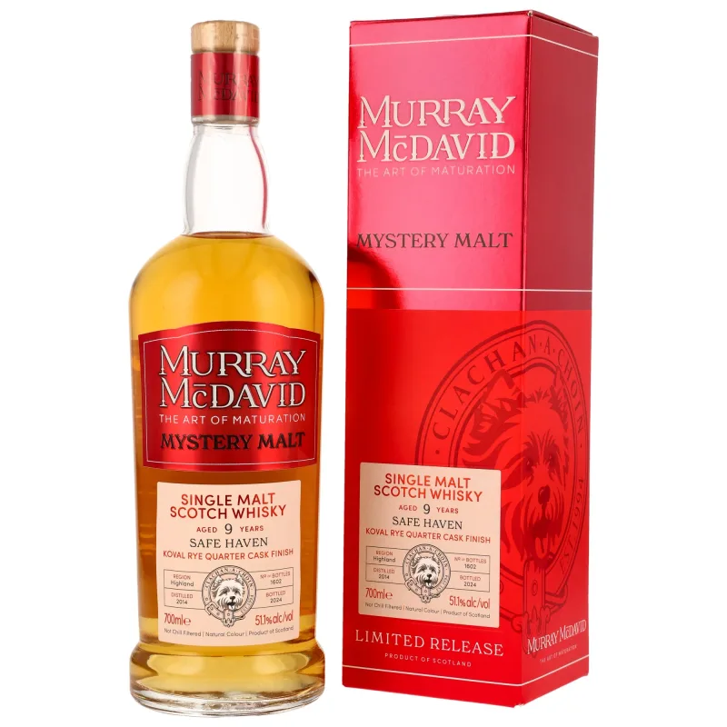 Safe Haven (Ledaig) 2014/2024 9 Year Old Koval Rye Cask Murray McDavid