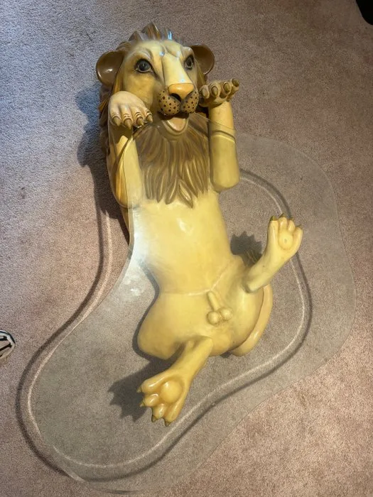 Sergio Bustamante - Coffee table - Papier-mache - Sergio Bustamante Table Lion