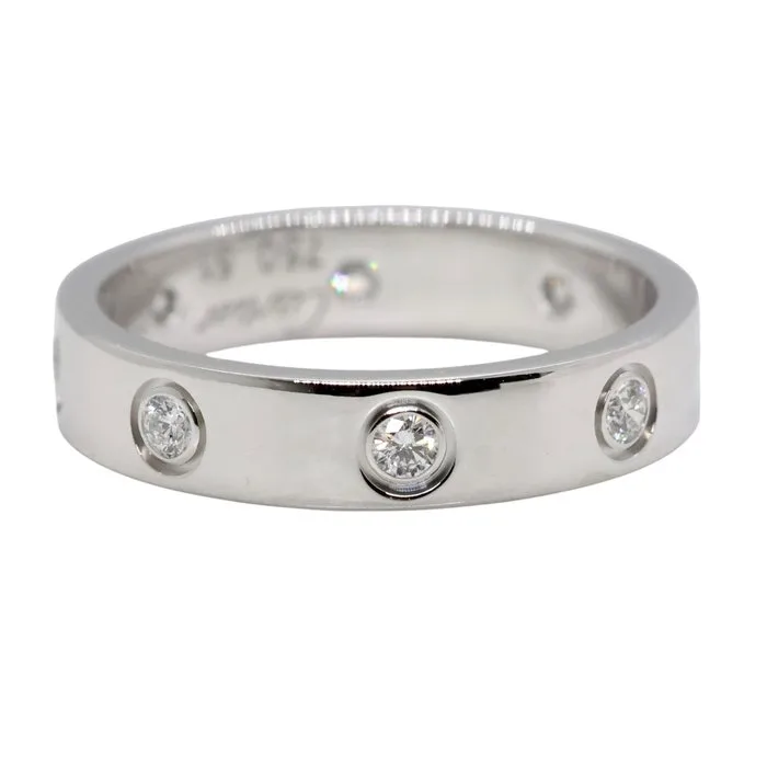 Cartier - Ring - LOVE small model - 18 kt. White gold - 8 Diamonds