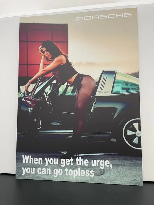 Aluminium advertising poster - Porsche - NO ENVIO A CANARIAS