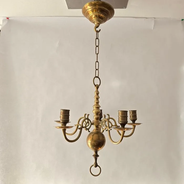 Fraaie kroonluchter / kaarsenhouder - Candlestick - Brass