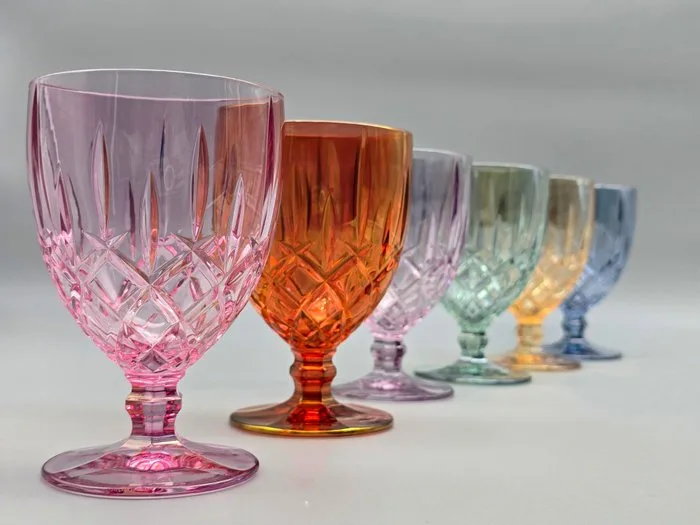 Cristalli Italiani CreaArt. - Drinking service (6) - Crystal - Water glasses