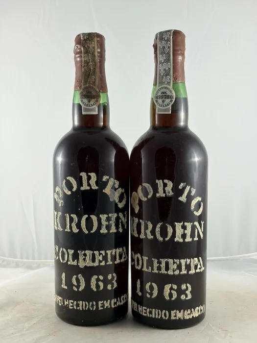 1963 Krohn - Colheita Port, Tawny - Douro - 2 Bottles (0.75L)
