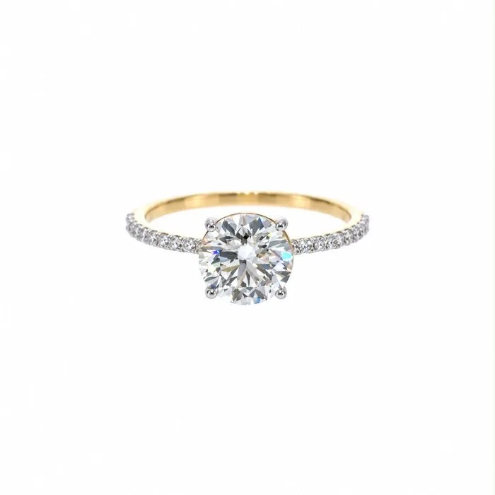 Ring - 14 kt. Yellow gold - 2.22ct. tw. Diamond (Lab-grown) - Diamond