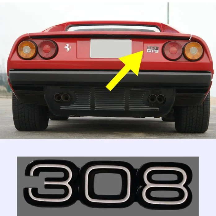 Ferrari 308 Rear script Emblem (New Old Stock) - Ferrari - Rare