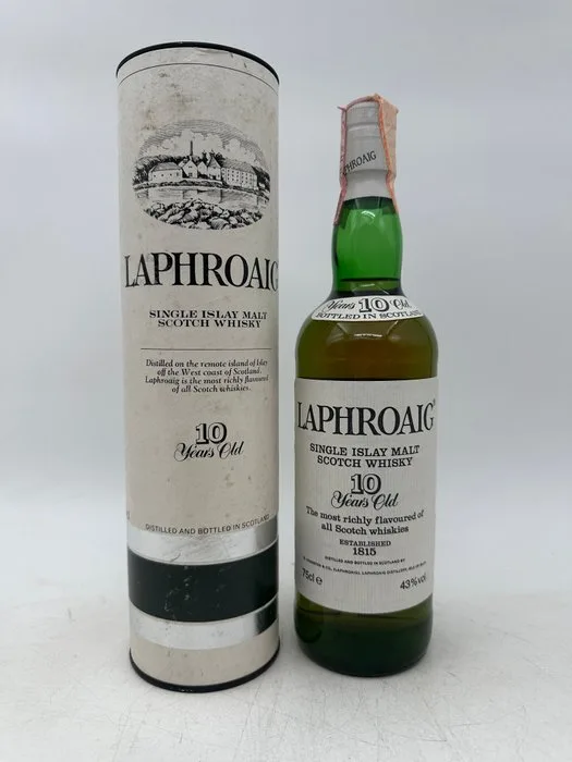 Laphroaig 10 years old Single Islay Malt Scotch Whisky - b. 1980s - 75cl