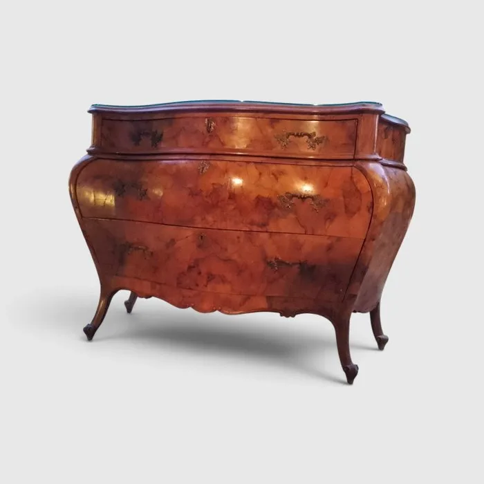 Chest of drawers - Burr walnut - Walnut burl veneer dresser