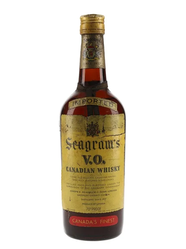 Seagram's V.O. Blended Canadian Whisky, late 1950s / early 1960s