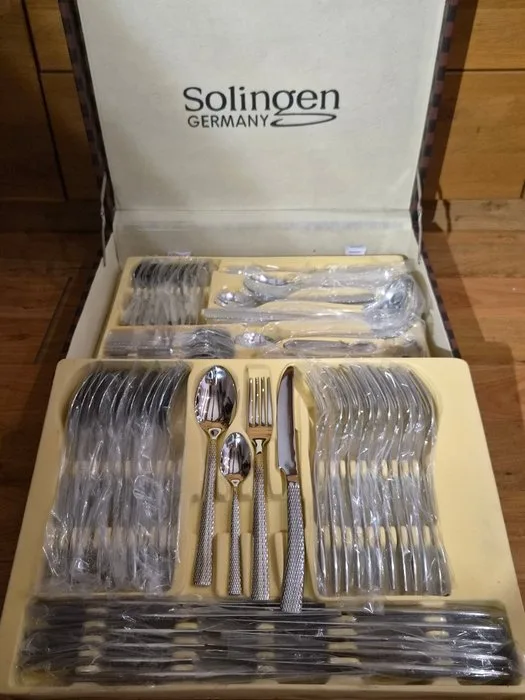 Solingen - Bestecke NEU - 12 Personen, Hammerschlag Design, 18/10 Edelstahl - Cutlery set for 12 (72) - stainless steel