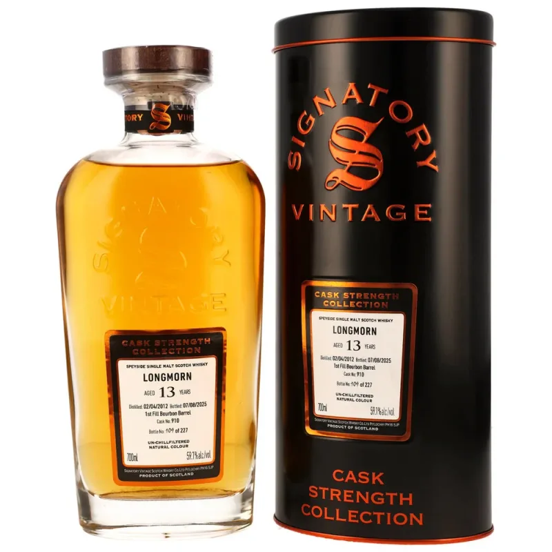 Longmorn – 13 Year Old 2012/2025 Signatory Vintage 1st Fill Bourbon Barrel #910