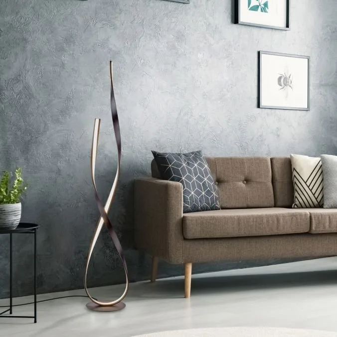 Paul Neuhaus - Floor lamp - LINDA - Rust finish - Metal