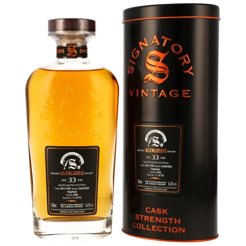 Glenlossie – 33 Year Old 1992/2026 Signatory Vintage Hogshead #3458