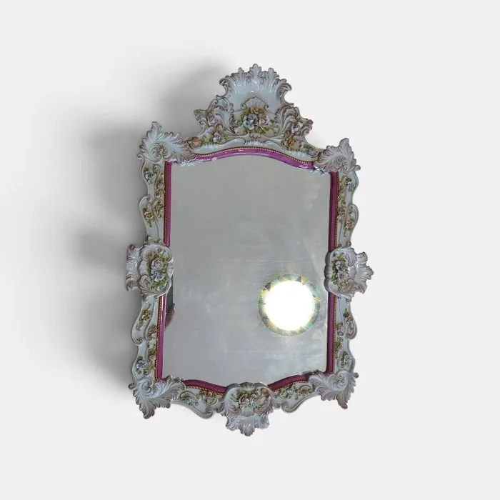Capodimonte - Mirror - Porcelain - Decorated mirror