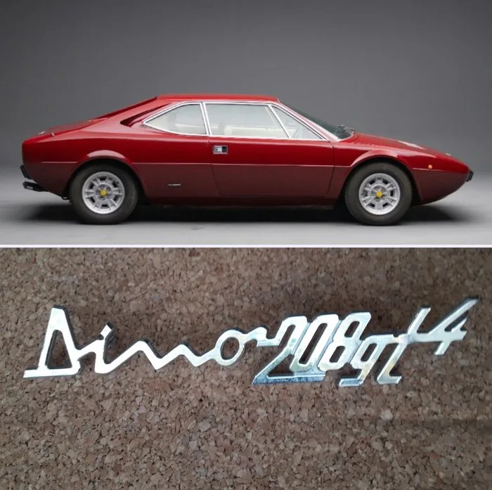 Ferrari Dino 208 GT4 original rear badge - Ferrari - New Old Stock - Extremely Rare