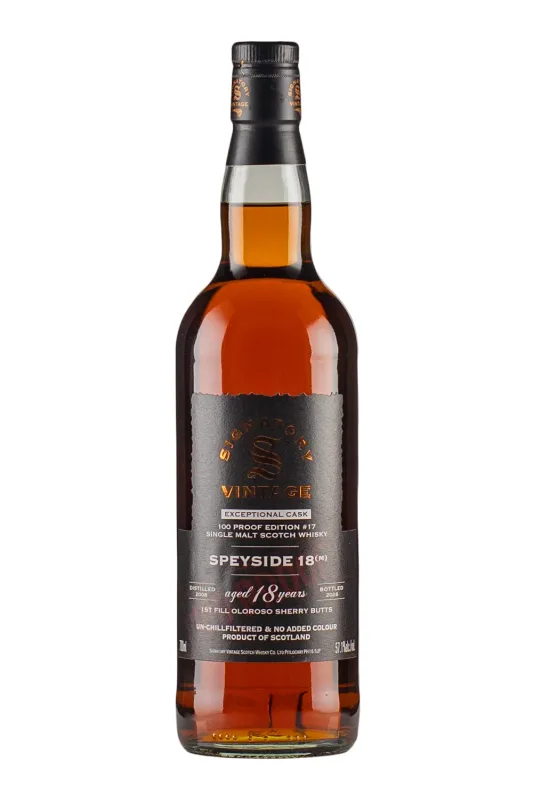 Speyside 18 Year Old Signatory 100 Proof Exceptional 2008 (57.1%)