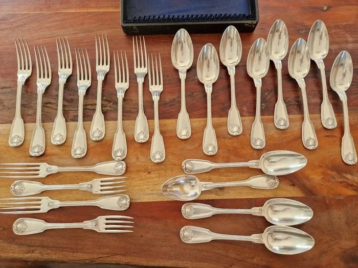 Christofle - Cutlery set for 12 - Marot - Silverplated - Marot Model