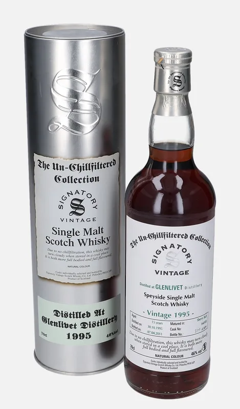 Glenlivet – 1995 15 Year Old Signatory Vintage Scotch Whisky Co. The Un-Chillfiltered Collection