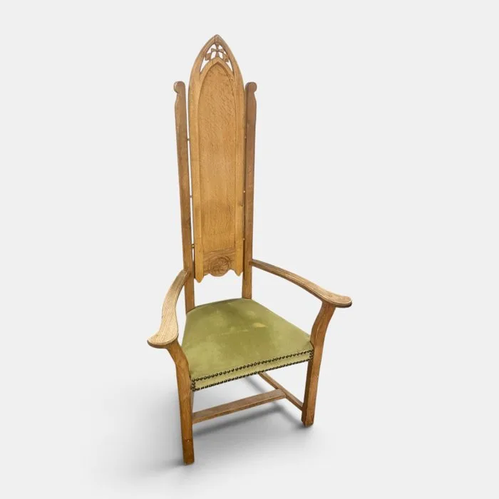 Armchair - Wood, Velvet