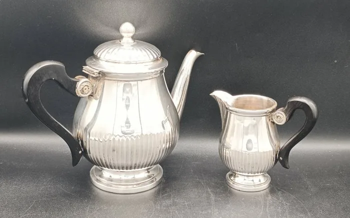 Christofle - Teapot (2) - Silverplated - Teapot and milk jug