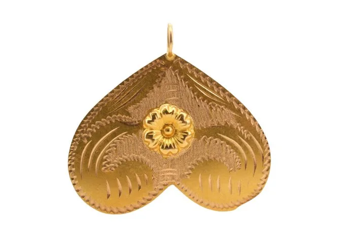 Pendant - 19.2 kt. Yellow gold - Inverted Heart