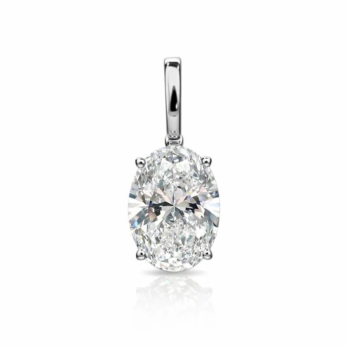 Pendant - 14 kt. White gold - 3.03ct. tw. Diamond (Lab-grown)