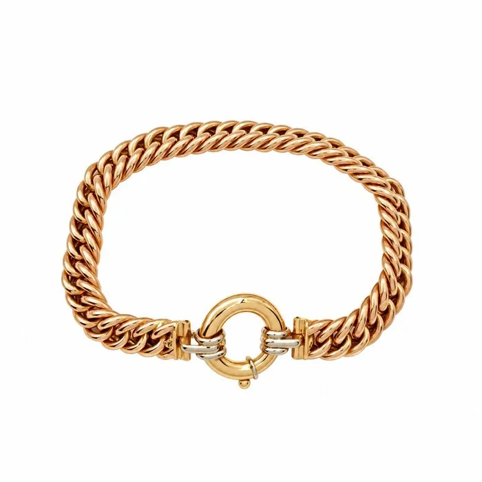 Bracelet - 18 kt. Yellow gold, White gold - Handmade - Made in Italy