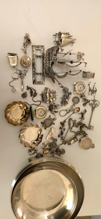 Figurine - miniature bomboniere e piccoli oggetti da collezione in argento 925/800 -.925 silver,.800 silver