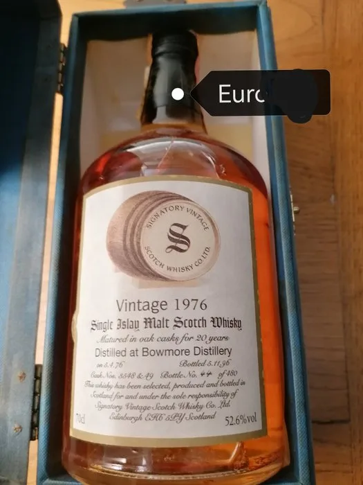 Bowmore 1976 20 years old Cask no. 3548 & 49 - Signatory Vintage - b. 1996 - 70cl