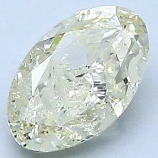1 pcs Diamond (Natural coloured) - 1.03 ct - Oval - Fancy light Yellow - SI2 - International Gemological Institute (IGI)
