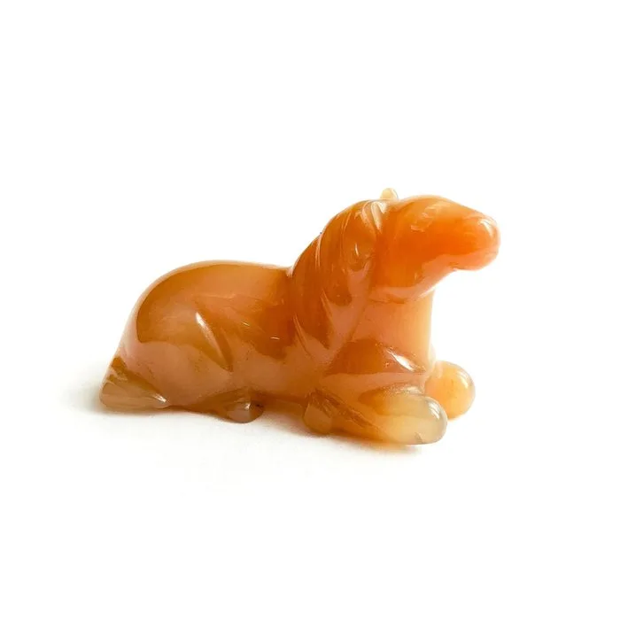 Ancient Chinese Agate Tiger Bead Talisman - 54 mm