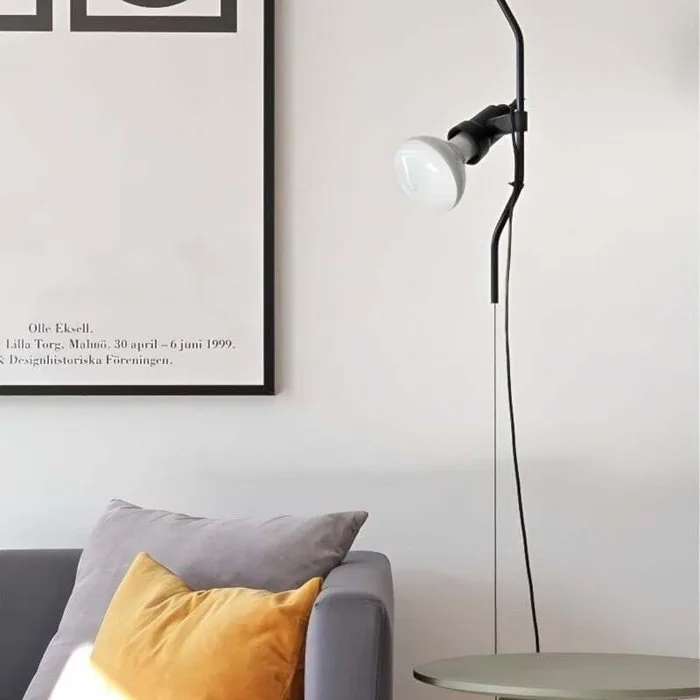 Flos - Achille Castiglioni - Parentesi - Floor lamp - Dimmable black - Aluminium