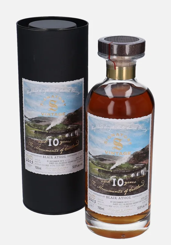 Blair Athol – 2015 10 Year Old Signatory Vintage Scotch Whisky Co. The Monuments of Scotland