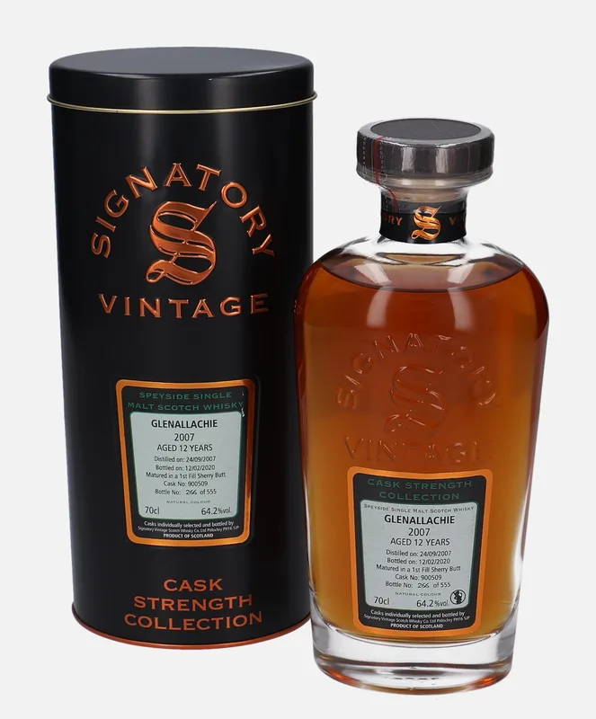 Glenallachie – 2007 12 Year Old Signatory Vintage Scotch Whisky Co. Cask Strength Collection