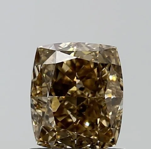 1 pcs Diamond (Natural coloured) - 1.21 ct - Cushion - Fancy dark Yellowish Brown - VS1 - Gemological Institute of America (GIA)