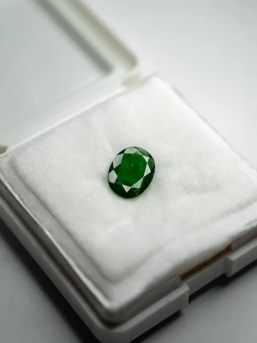 1 pcs Green Tsavorite - 4.19 ct - Gemological Institute of America (GIA)