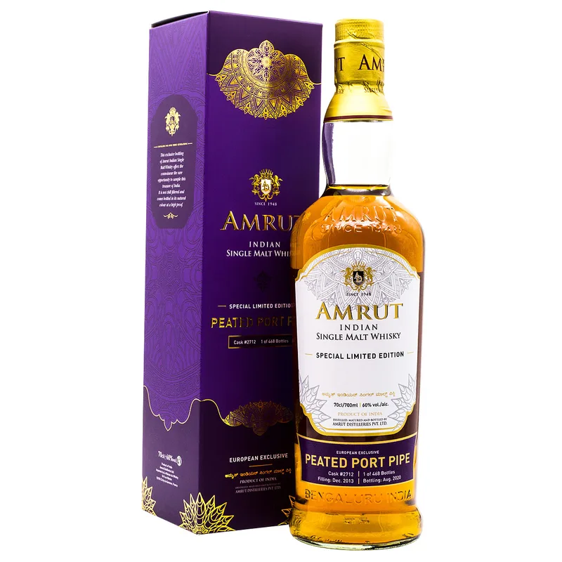 Amrut – Peated Port Pipe 2013/2020 Cask 2712 Europe Exclusive (70cl, 60%)