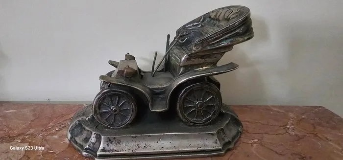 Artwork - Fiat - Raro Modello FIAT 1899 (3.5 HP) in Argento 800 Massiccio - 975g - Prima FIAT della Storia
