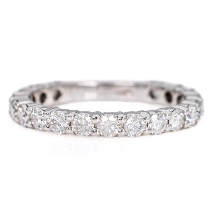 Ring - 14 kt. White gold - 1.11ct. tw. Diamond (Natural) - GWLab