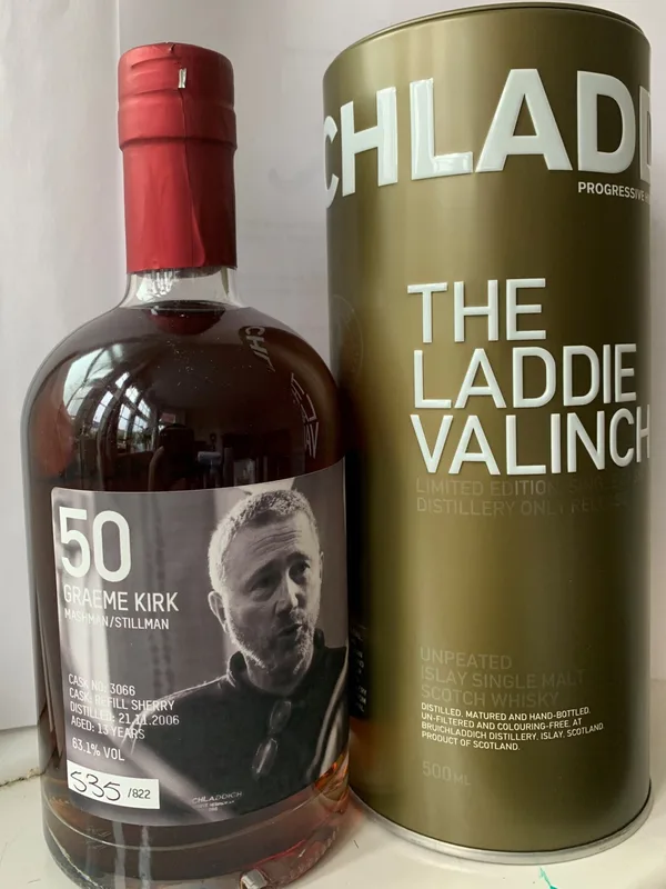 Bruichladdich – 13 Year Old 2006, Laddie Crew Valinch 50, Refill Sherry, #3066