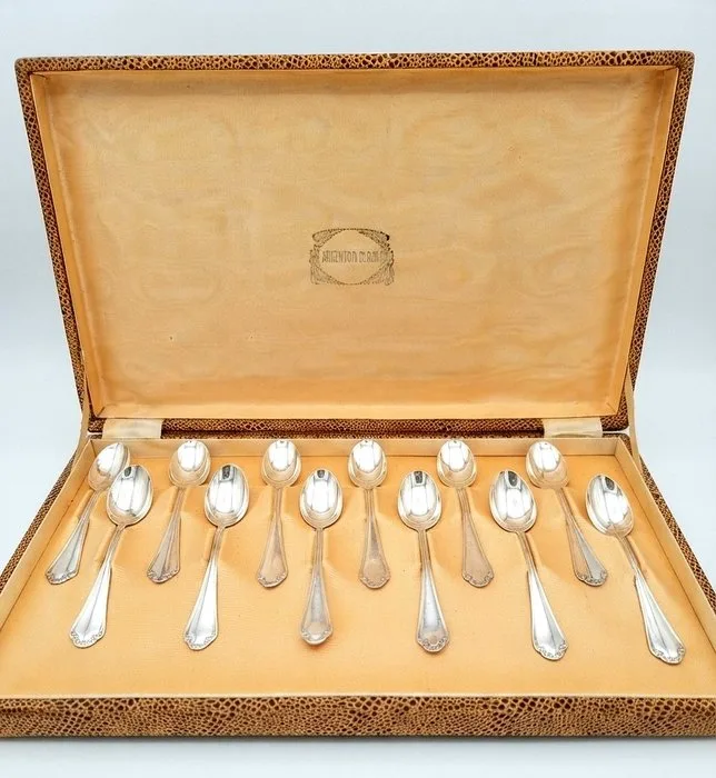 Coffee spoon (12) -.800 silver - Era 1944-1968