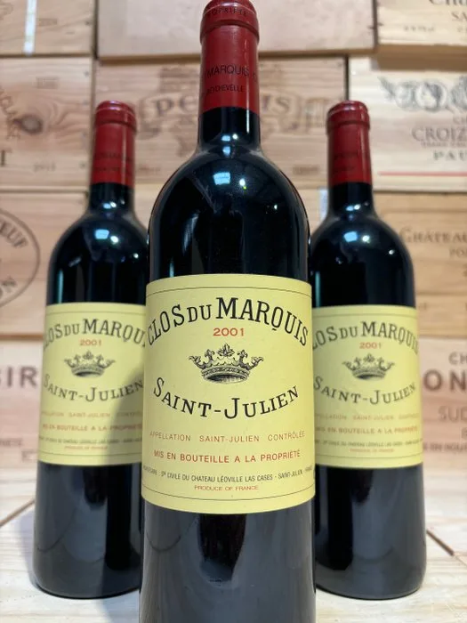2001 Clos du Marquis de Leoville Las Cases. - Saint-Julien - 3 Bottles (0.75L)