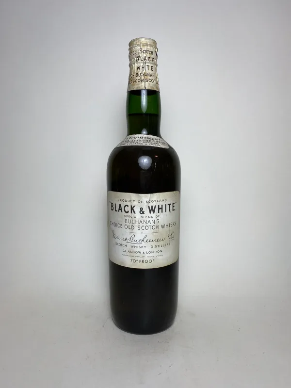 James Buchanan's Black & White Blended Scotch Whisky 1950s (75cl, 40%)