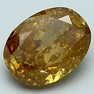 1 pcs Diamond (Natural coloured) - 1.04 ct - Oval - Fancy intense Orange Yellow - I1 - International Gemological Institute (IGI)