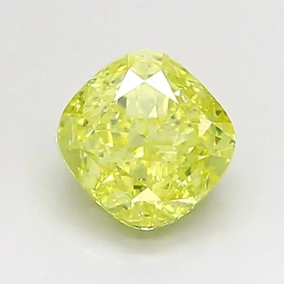 1 pcs Diamond (Natural coloured) - 1.00 ct - Cushion - Fancy Yellow - VS2 - Gemological Institute of America (GIA)