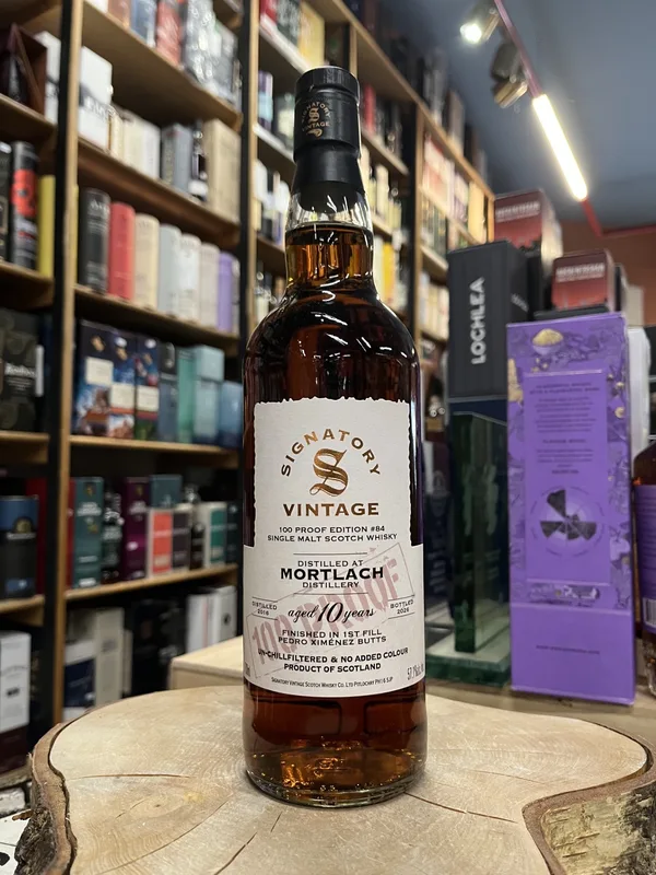 Mortlach – 10 Year Old 2016 Signatory Vintage 100 Proof Edition #84 1st-Fill Pedro Ximénez Sherry Butt Finish (70cl, 57.1%)