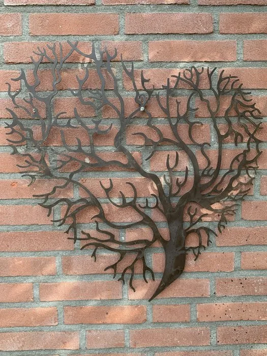 Decorative ornament - Hartvormige levensboom muurdecoratie 62 cm - Europe