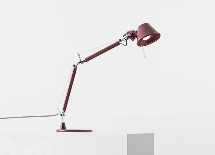 Artemide - Michele De Lucchi e Giancarlo Fassina TOLOMEO MICRO RUBY RED - Desk lamp - Tolomeo micro aluminum RUBY RED - Metal