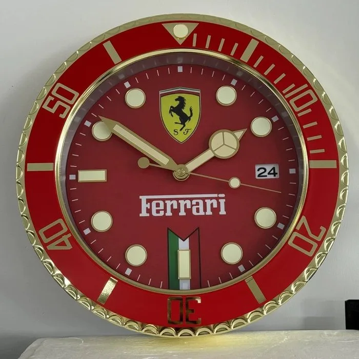 Wall clock - Steel - 2020+ - Ferrari-Themed Wall Clock