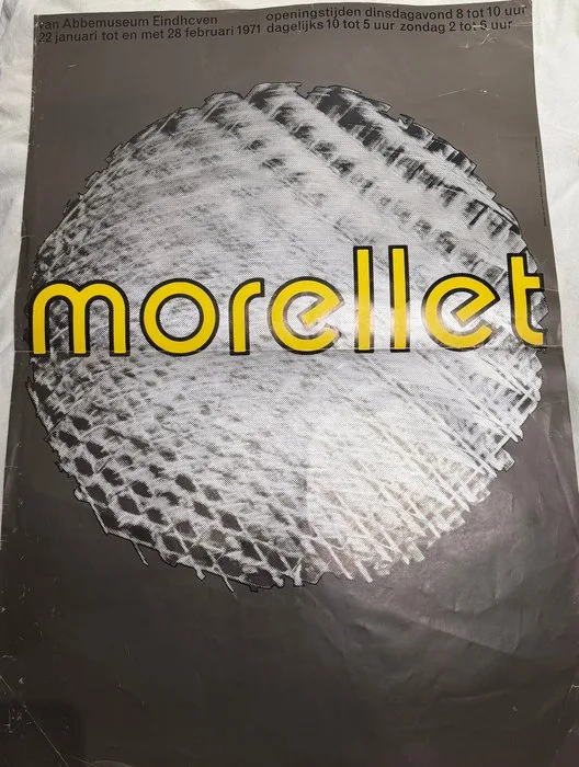 Morellet - François Morellet – Jan van Toorn – Affiche originale Van Abbemuseum Eindhoven – 1971 – 88 × 61 cm - 1970s