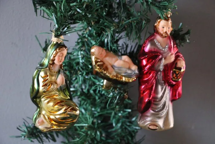 Heilige Familie: Maria, Jozef en Jezus, glas. - Christmas baubles Krebs Lauscha (3) - Glass - handmade